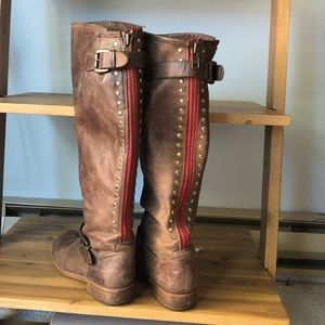 Knee High brown leather boots